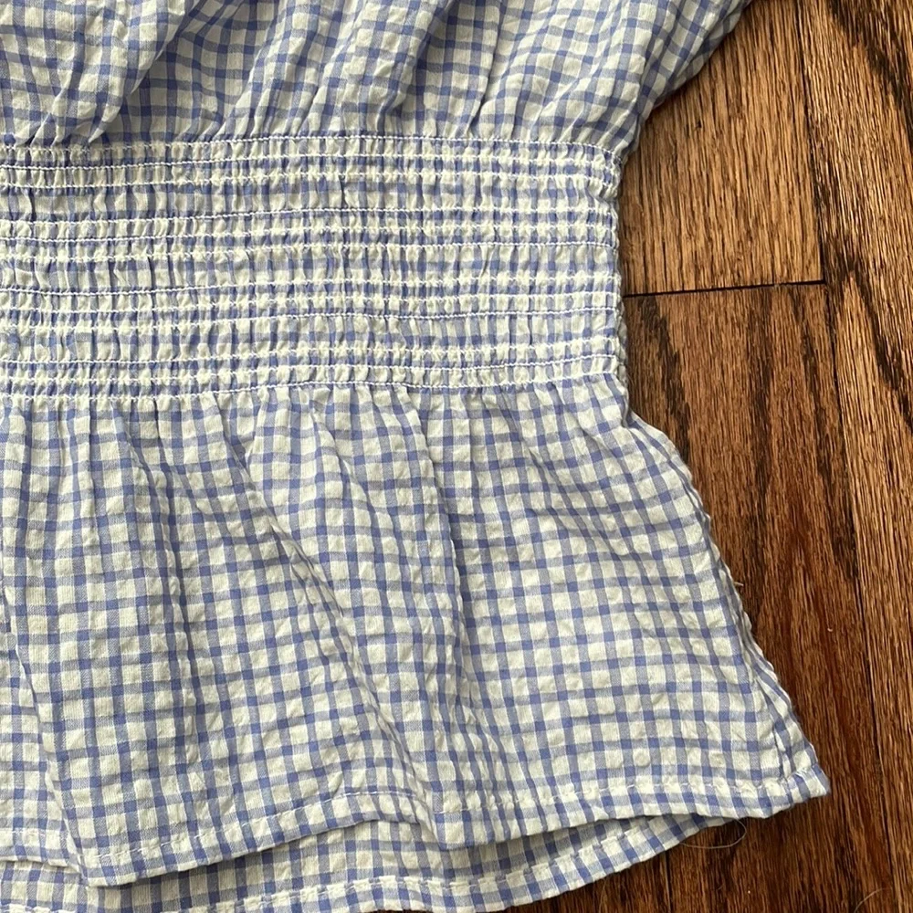 Gingham peplum top - Picture 2 of 4